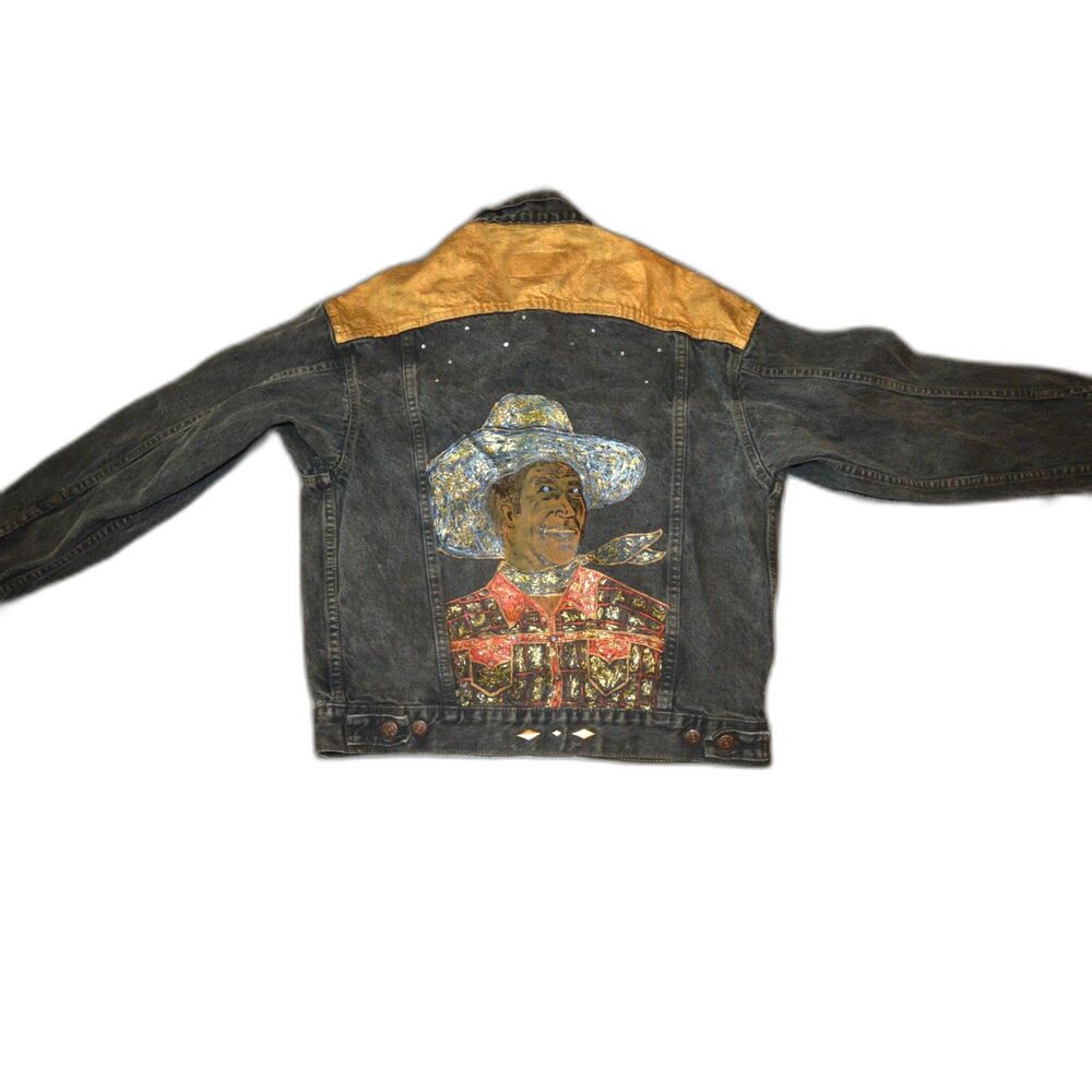 Levi's Hand Painted Denim Cowboy Gene Autry Western Aztec Western Jacket Rare